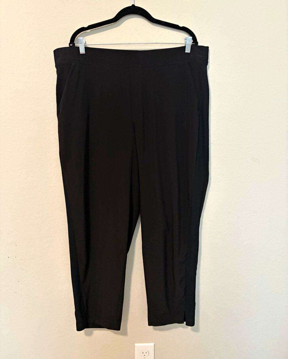 Athleta Brooklyn Mid-Rise Black Pull-On Elastic Waist Ankle Pants Size 20